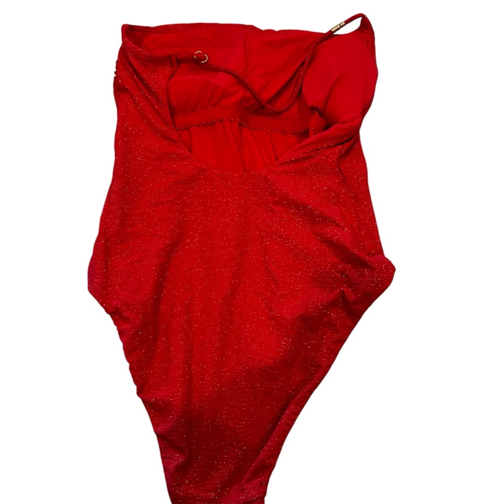 Seafolly Twilight One Shoulder One Piece Swimsuit Size 12 Maillot Chili - Picture 5 of 9